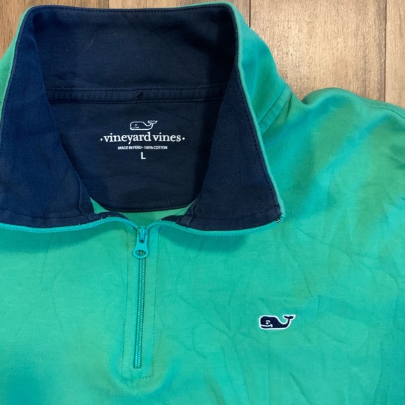 Green Vineyard Vines golf sweater - Picture 2 of 2